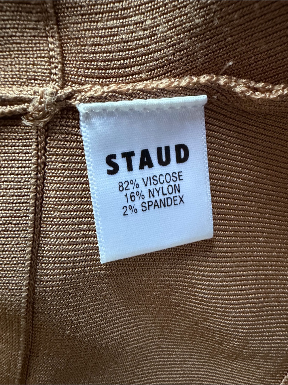 STAUD Brown Twisted Halter Top, Size L - Picture 5 of 6